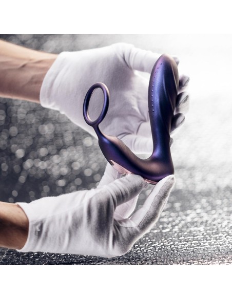 Cockring + Plug vibrant Black Hole Hueman 11 x 3.3cm