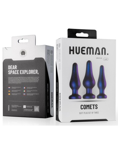 Pack de 3 plugs silicone Comets Hueman