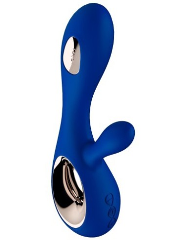 Vibromasseur Soraya Wave 22 x 3.8 cm Bleu nuit