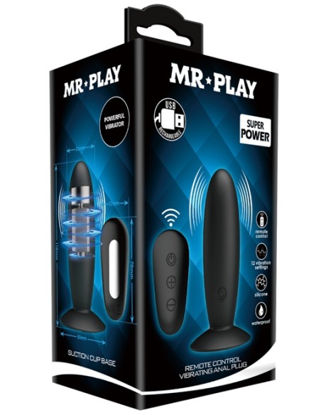 Plug Vibrant avec télécommande VIBES CONTROL Mr Play 10 x 3.3cm