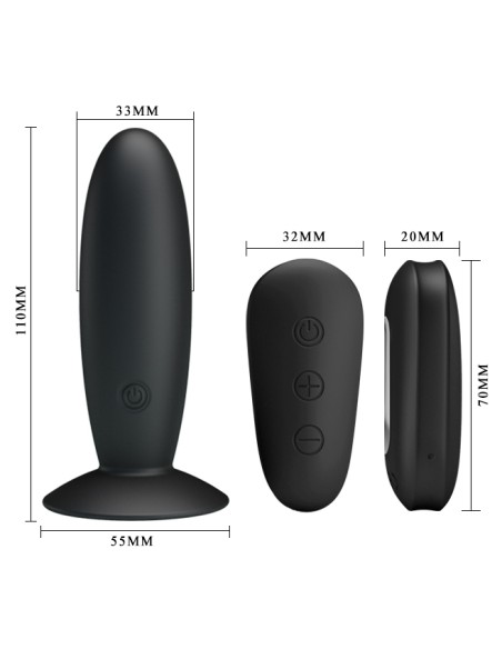 Plug Vibrant avec télécommande VIBES CONTROL Mr Play 10 x 3.3cm