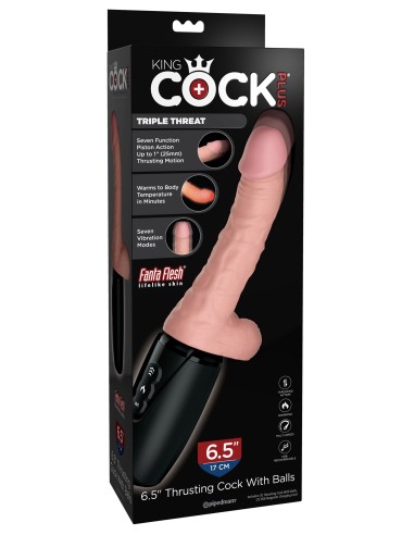 Gode à poussée King Cock Thrusting 14 x 3.6 cm