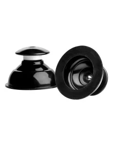 Suce tétonsPlungers en silicone noir