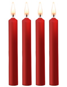 Lot de 4 Mini bougies SM Wax Rouge