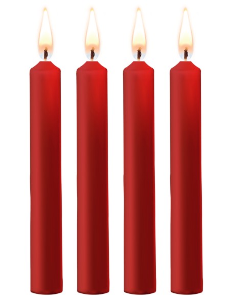 Lot de 4 Mini bougies SM Wax Rouge