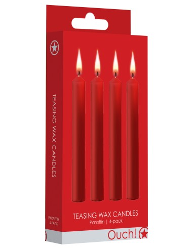 Lot de 4 Mini bougies SM Wax Rouge