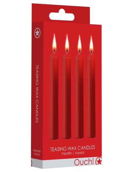 Lot de 4 Mini bougies SM Wax Rouge