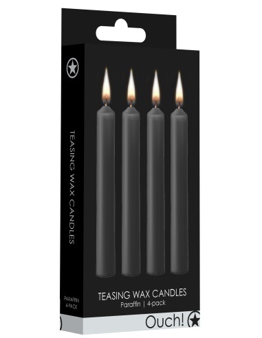 Lot de 4 mini bougies SM Wax Noire