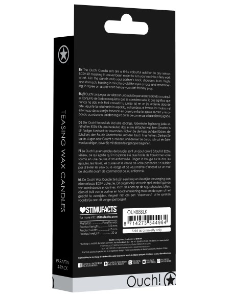 Lot de 4 mini bougies SM Wax Noire