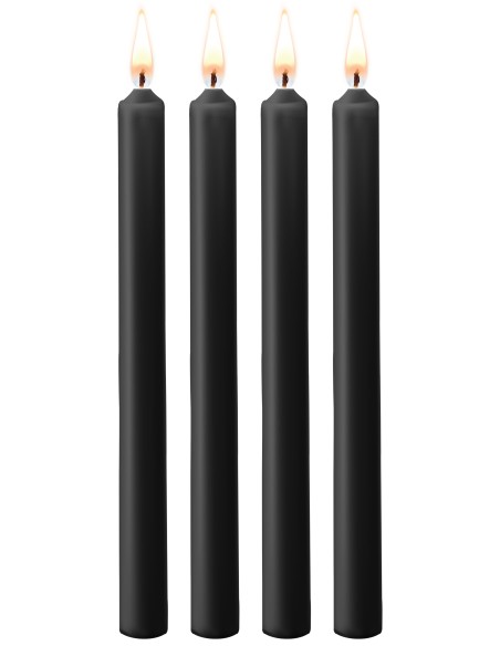 Lot de 4 bougies SM Teasing Wax Noire