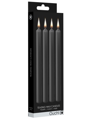 Lot de 4 bougies SM Teasing Wax Noire
