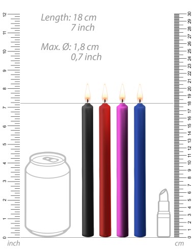 Lot de 4 bougies SM Teasing Wax Multicolore