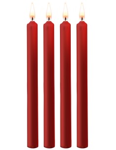 Lot de 4 Bougies Teasing Wax Rouge