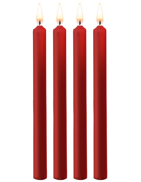 Lot de 4 Bougies Teasing Wax Rouge Lot de 4 Bougies Teasing Wax Rouge