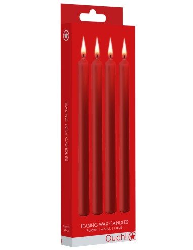 Lot de 4 Bougies Teasing Wax Rouge
