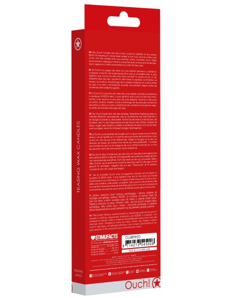 Lot de 4 Bougies Teasing Wax Rouge Lot de 4 Bougies Teasing Wax Rouge