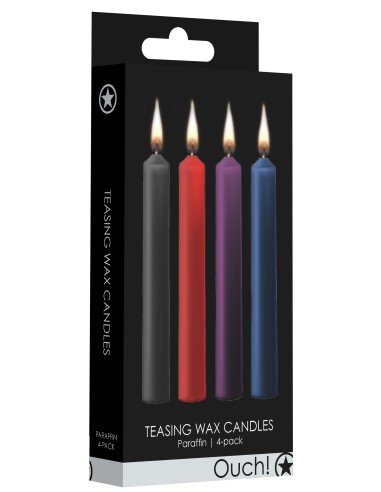 Lot de 4 mini bougies SM Wax Multicolore