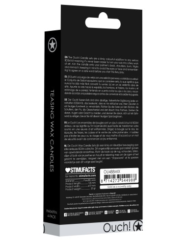 Lot de 4 mini bougies SM Wax Multicolore