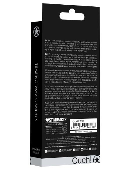 Lot de 4 mini bougies SM Wax Multicolore