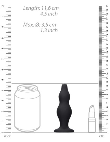 Plug Ouch Bubble 11 x 4cm Noir