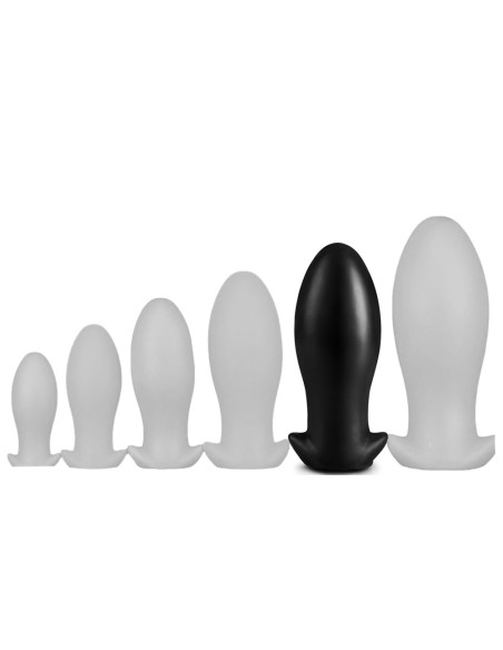Plug Silicone Saurus Egg XXL 18.5 x 8.3cm Noir