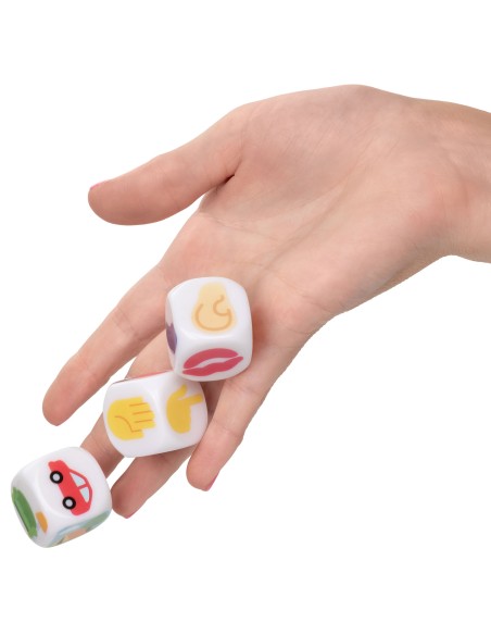 Dés coquins EMOJI GASM x3