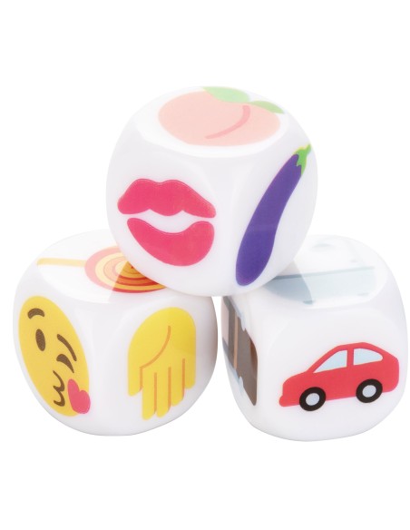 Dés coquins EMOJI GASM x3