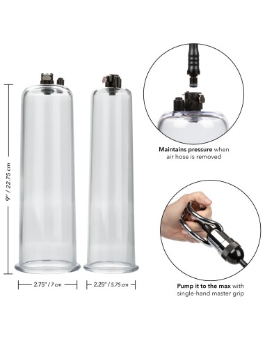 Kit Pompe à pénis 2 tubes 22cm