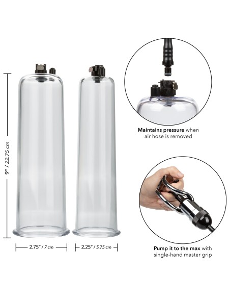 Kit Pompe à pénis 2 tubes 22cm
