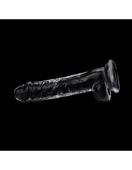 Gode transparent avec Bourses Flawless 16 x 3.5 cm Gode transparent avec Bourses Flawless 16 x 3.5 cm