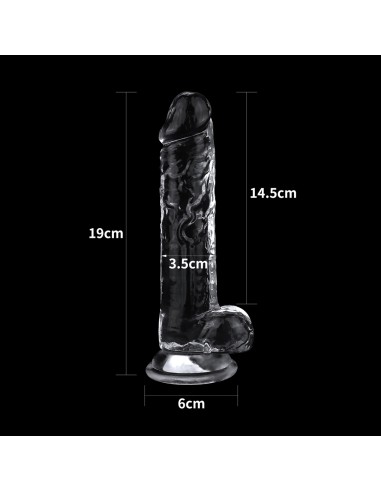 Gode transparent avec Bourses Flawless 16 x 3.5 cm