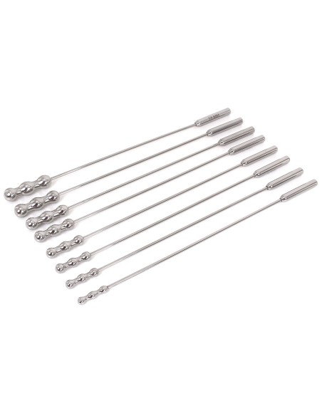 Lot de 8 tiges d'urètre Dilator Beads 28cm - Diamètre de 7 à 14mm Lot de 8 tiges d'urètre Dilator Beads 28cm - Diamètre de 7 à 14mm