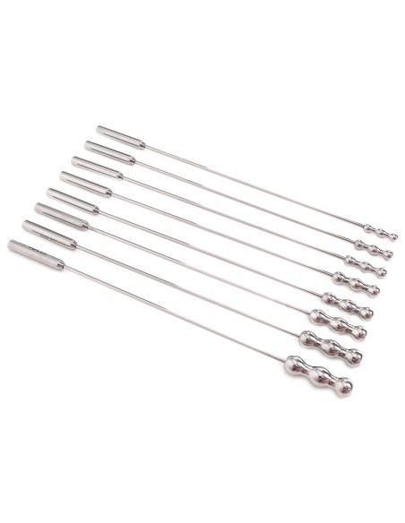 Lot de 8 tiges d'urètre Dilator Beads 28cm - Diamètre de 7 à 14mm Lot de 8 tiges d'urètre Dilator Beads 28cm - Diamètre de 7 à 14mm
