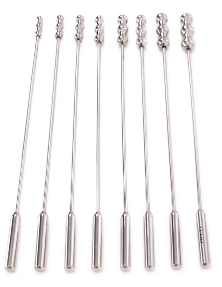 Lot de 8 tiges d'urètre Dilator Beads 28cm - Diamètre de 7 à 14mm Lot de 8 tiges d'urètre Dilator Beads 28cm - Diamètre de 7 à 14mm