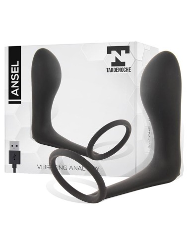 Cockring + Plug Vibrant Ansel 9 x 3 cm - Anneau 36mm