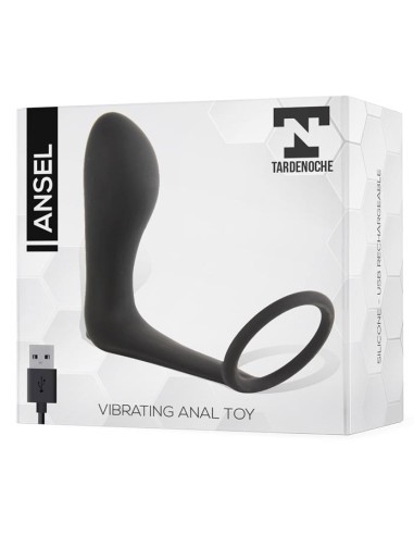 Cockring + Plug Vibrant Ansel 9 x 3 cm - Anneau 36mm