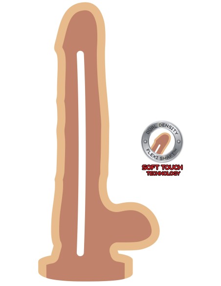 Gode réaliste avec Bourses Get Real Dual Density 16 x 4.5 cm