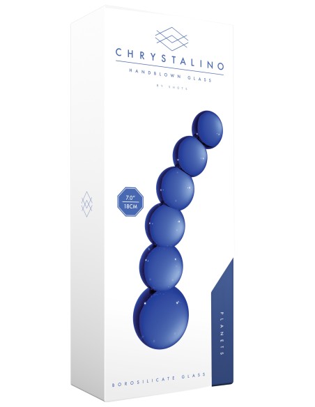 Gode en verre Planets Bleu 18 x 4.3 cm