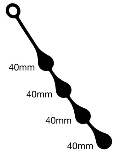 Boules anales Silicone Drops M 40 x 4 cm - Chapelets - 3