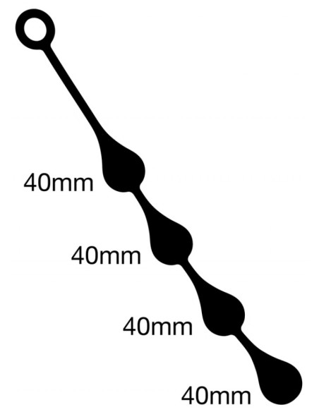 Boules anales Silicone Drops M 40 x 4 cm - Chapelets - 3