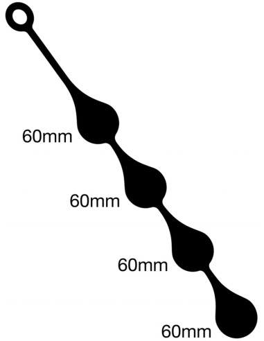 Boules anales Silicone Drops XL 55 x 6 cm