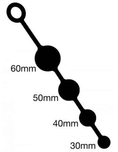Boules anales Silicone Quat 35 x 6 cm