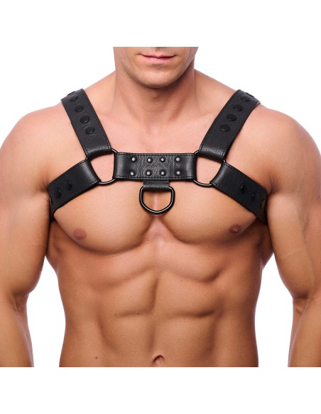 Harnais en cuir Snap Noir Harnais en cuir Snap Noir