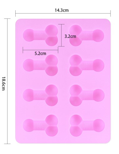 Moule à glaçons pénis x8