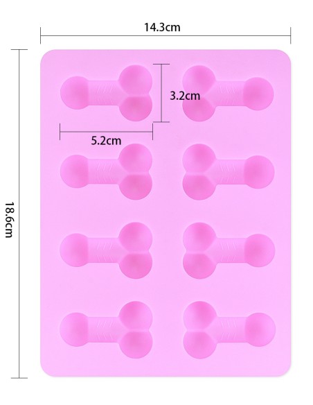 Moule à glaçons pénis x8