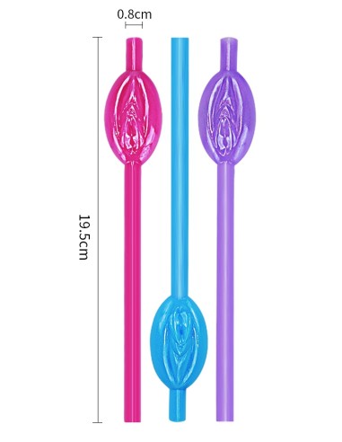 Pailles Pussy Vulve Multicolores x9