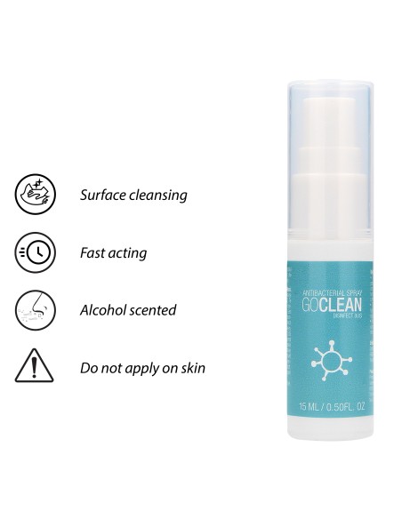 Nettoyant sextoys Go Clean Éthanol 15ml - Nettoyant pour Sextoys - 3