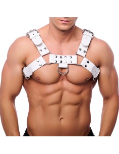 Harnais en cuir Buckle Blanc