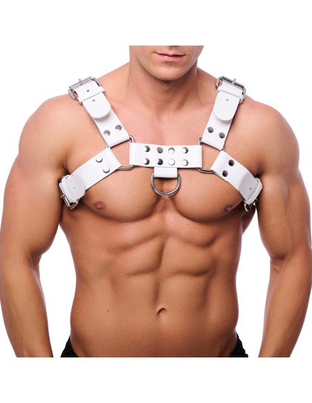 Harnais en cuir Buckle Blanc Harnais en cuir Buckle Blanc