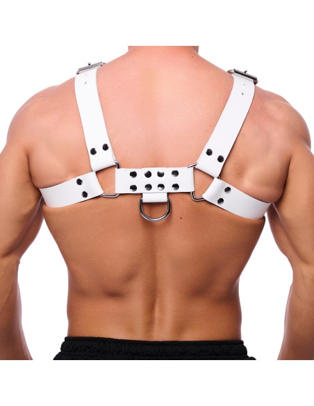 Harnais en cuir Buckle Blanc Harnais en cuir Buckle Blanc